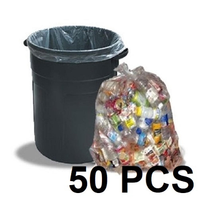 Picture of Clear (16" X12") 50PCS Trash Bag / Poly Bag / Garbage Bag / Moyla Felar Bag / Polibag