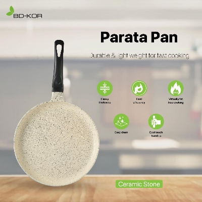 Picture of BD-KOR DOSA/ PARATHA PAN (28 CM) Non-Stick Premium Marble Coating