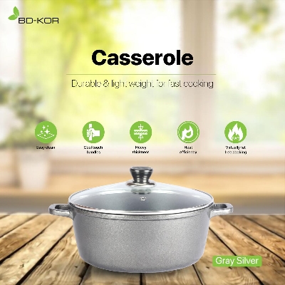 Picture of BD-KOR CASSEROLE (24 CM) Non-Stick Marble Coating with Glass Lid