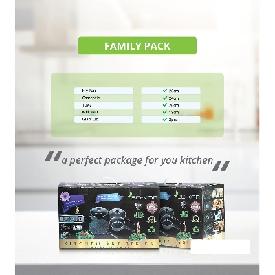 Picture of BD-KOR Non-Stick FAMILY PACK 7 Pcs Premium Marble Coating