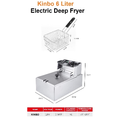 Picture of Kinbo 6 Liter Electric Deep Fryer 1 Tank 1 Basket HEF-81