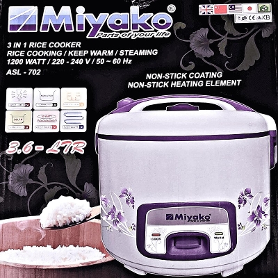 Picture of Miyako 3.6 Liter Party Size Rice Cooker ASL-702