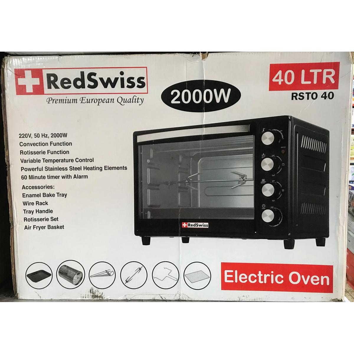 Picture of Red Swiss Brand Electric Oven 2000W 40 Liter with Multifunction Oven