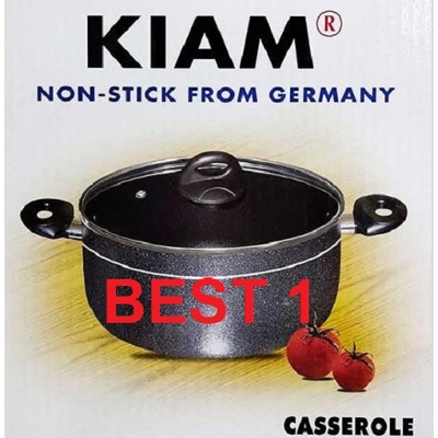 Picture of Kiam Non Stick Casserole (Sauce Pan) With Glass Lid 24CM