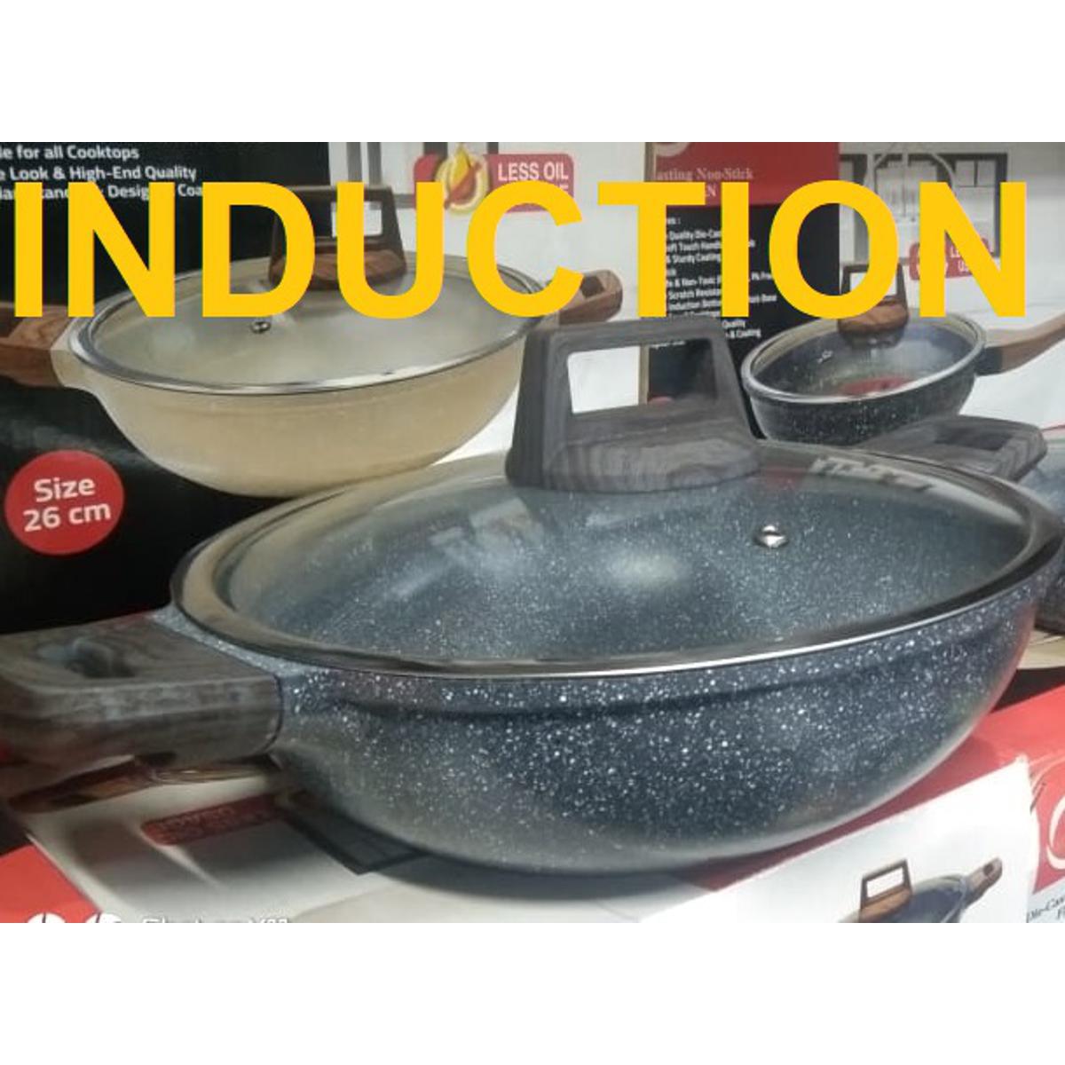 Picture of Kiam Die-casting 26cm Karai With Glass Lid (Induction)