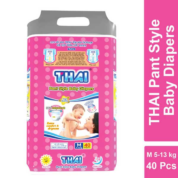 Picture of Thai Baby Diaper Pant Medium (5-13 kg) 40 Pcs