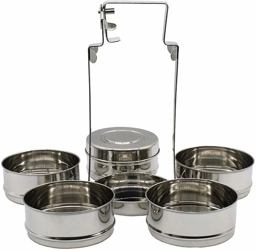 Picture of 5 Bowl Stainless Steel Food Carrier 18CM 304 FOOD GRADE