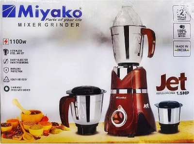 Picture of Miyako 3 In 1 Blender & Mixer Grinder JET 1.5 HP 1100 Watt