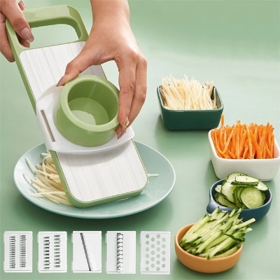 Picture of 5 In 1 Kitchen Vegetable Cutting Tools Vegetable Cutter Grater for Vegetables Slicers Shredders Multi Slicer Peeler Carrot Fruit
