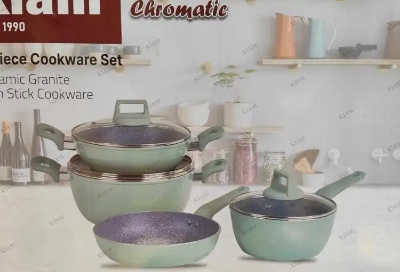 Picture of Kiam 7 Pcs Chromatic Ceramic Granite Cookware Set (Induction bottom)