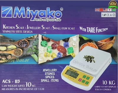Picture of Miyako ACS-B3 Kitchen Scale /Jewelry Scale/ Small Item Scale Touch Control 10 kg
