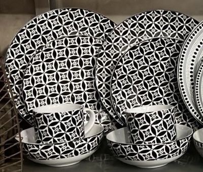 Picture of 24 Pieces Ariane Dinner Set BLACK Design