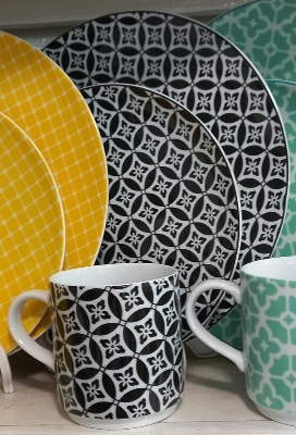 Picture of 24 Pieces Ariane Dinner Set BLACK Design