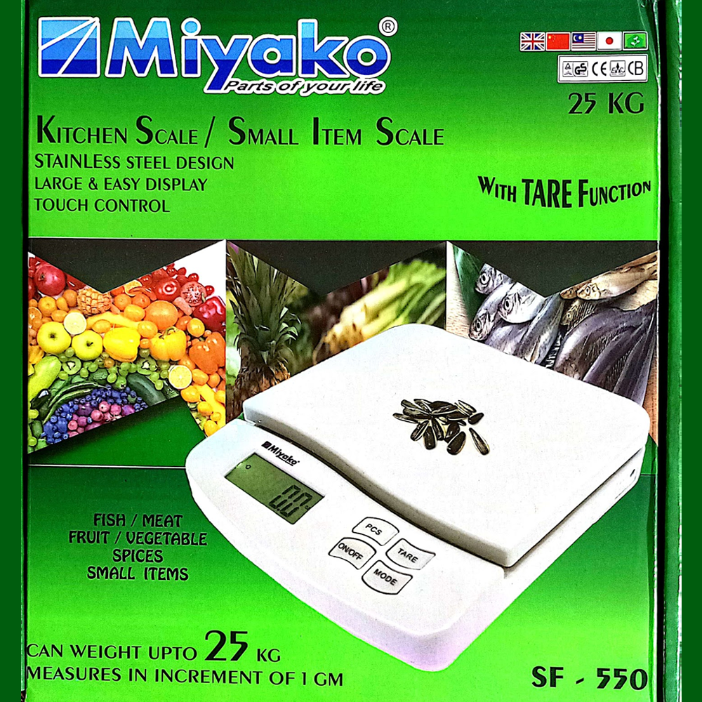 Picture of Miyako SF-550 Kitchen Scale /Jewelry Scale/ Small Item Scale Touch Control 25 kg