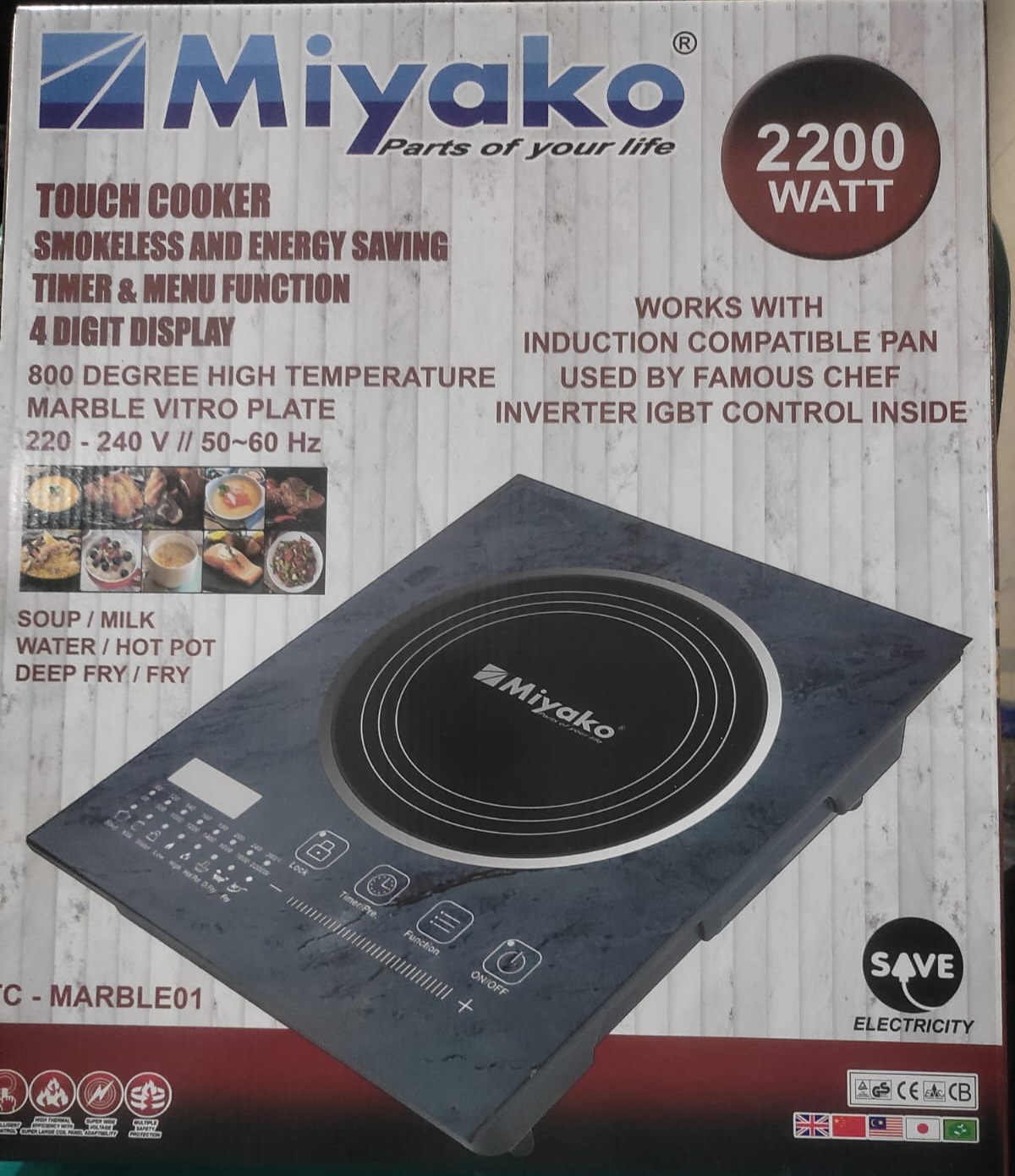 Picture of Miyako Induction Cooker TC-MARBLE06 / MARBLE01 / MARBLE02 (INVERTER)