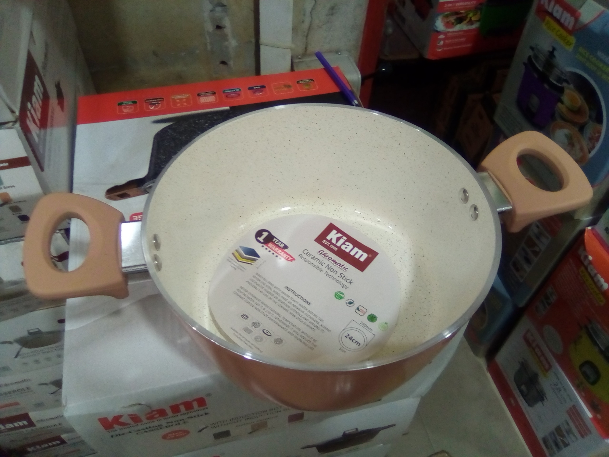 Picture of 26CM Kiam Casserole With Glass Lid CERAMIC