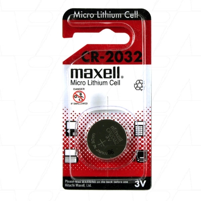 Picture of Maxell CR2032 Lithium 3v Battery for Multi purpose use