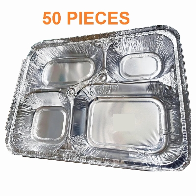 Picture of 4 Chamber Aluminium Foil Container box 50 pcs