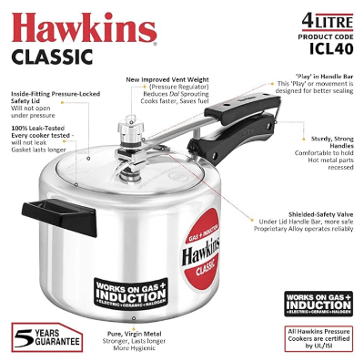 Picture of Hawkins IC Classic pressure cooker 4 Liter INDUCTION