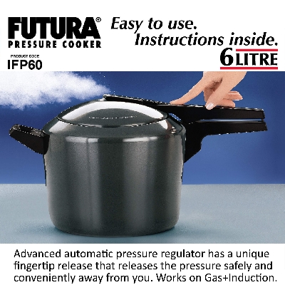 Picture of 6 Liter Futura Hard Anodized Pressure Cooker