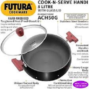 Picture of Hawkins Hard Anodised Handi (ACH50G) 5 LTR with Lid