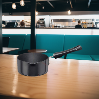 Picture of Hawkins Futura Milkpan, Capacity 1 Litre, Diameter 14 Cm, Thickness 3.25 Mm, Black (As10)