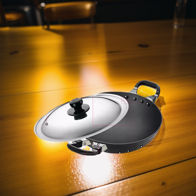 Picture of Hawkins Fututa Deep-Fry Pan, (NK40S) Kadhai 30 cm diameter with Lid 4 L capacity