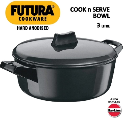 Picture of Hawkins Futura Hard Anodised Cook n Serve 3 Liter