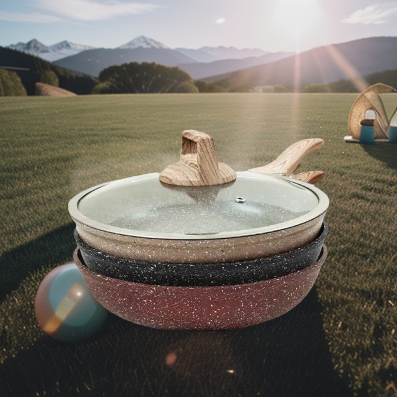 Picture of 24CM MGC Ajnur Marble Frypan With Glass Lid