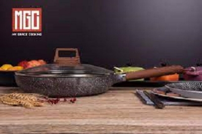 Picture of 28CM MGC Ajnur Marble Frypan With Glass Lid