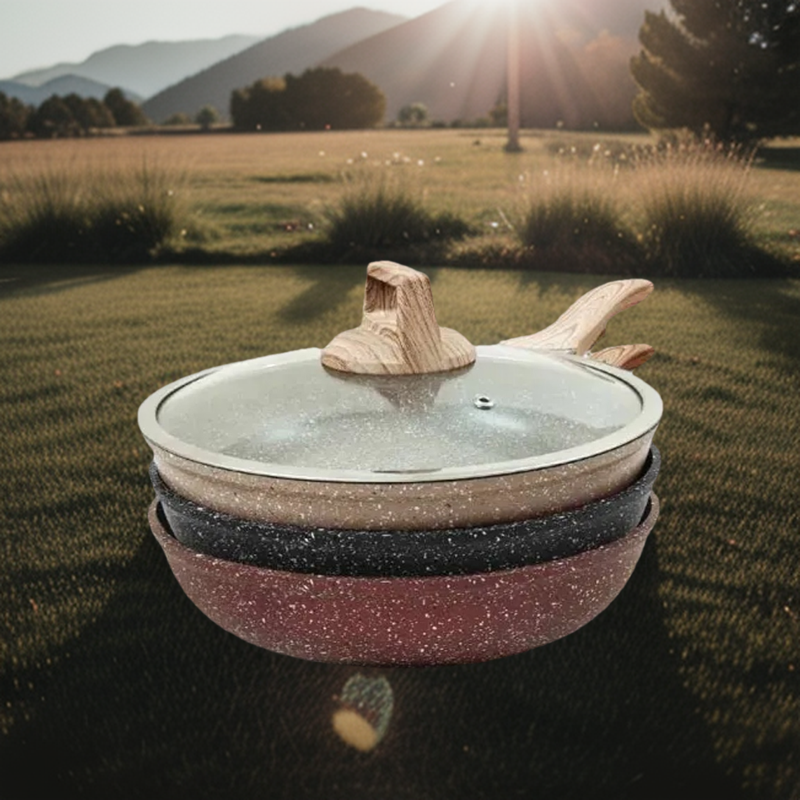 Picture of 28CM MGC Ajnur Marble Frypan With Glass Lid