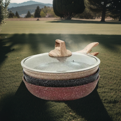 Picture of 28CM MGC Ajnur Marble Frypan With Glass Lid