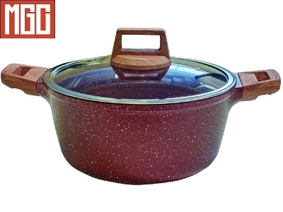 Picture of 26CM MGC Ajnur Marble Sospan or Casserole With Glass Lid