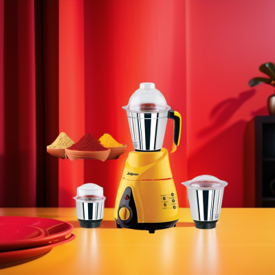Picture of Jaipan BUTLER 850 WATT 3 in 1 Mixer Grinder YELLOW / WHITE