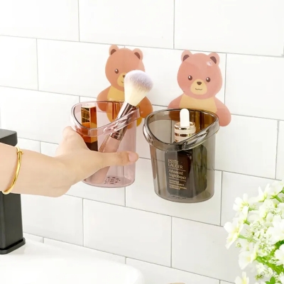 Picture of Keep Your Bathroom Organized with the Creative Storage Cup - Toothpaste and Toothbrush Holder