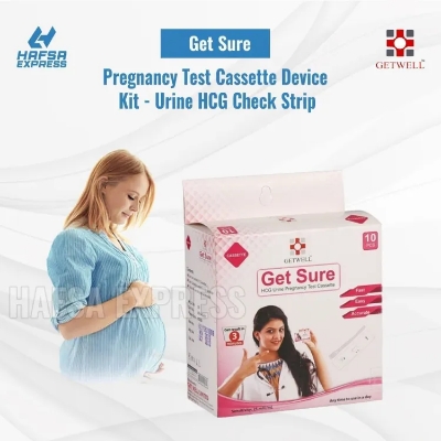 Picture of 02 Pcs Get Sure Pregnancy Test Digital Cassette Device Kit / Urine HCG Check Strips
