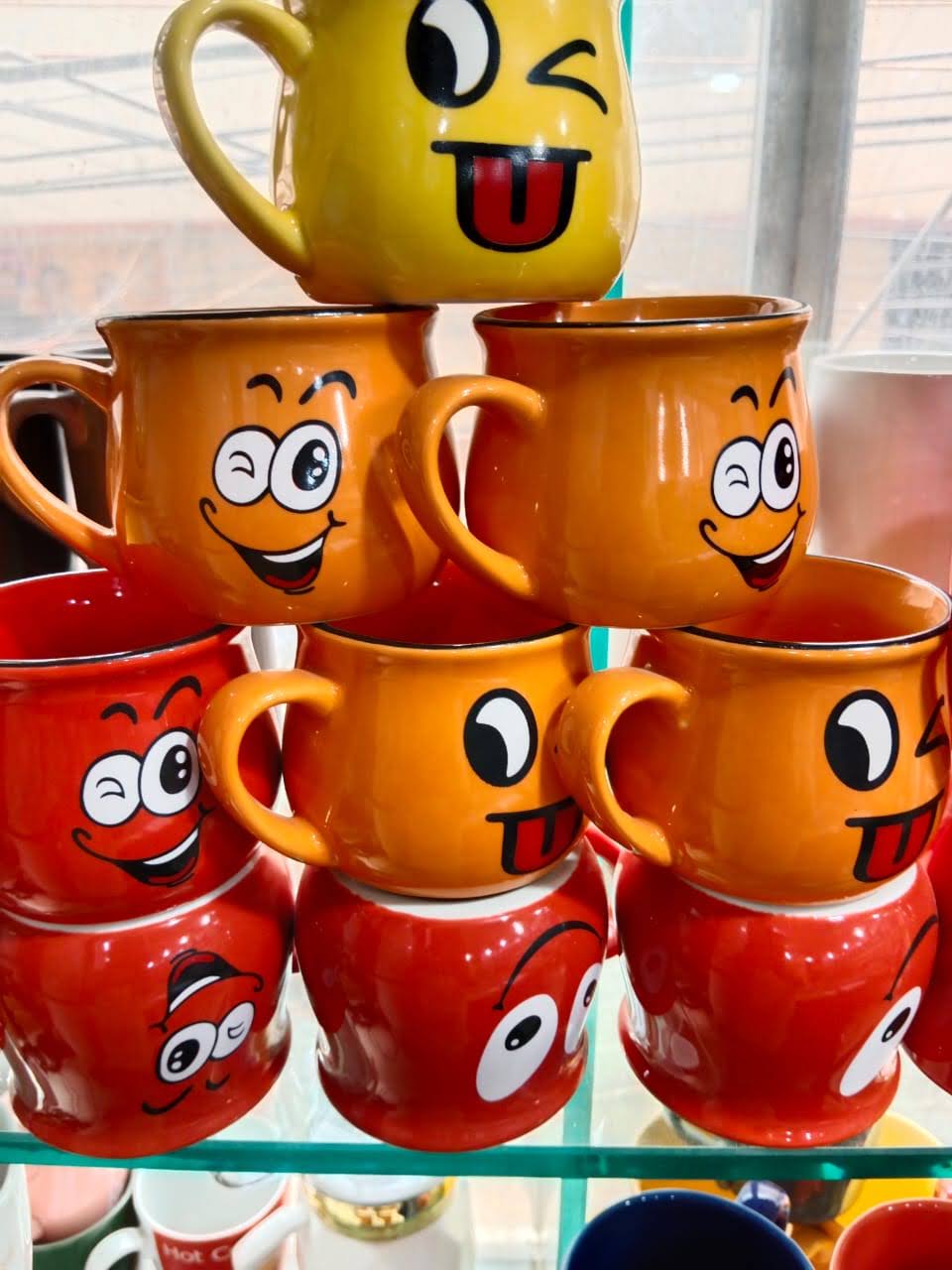 Picture of Emoji Ceramic Mugs For Coffee, Tea, Water, Milk Cup Gift- 1 piece - Coffee Mug