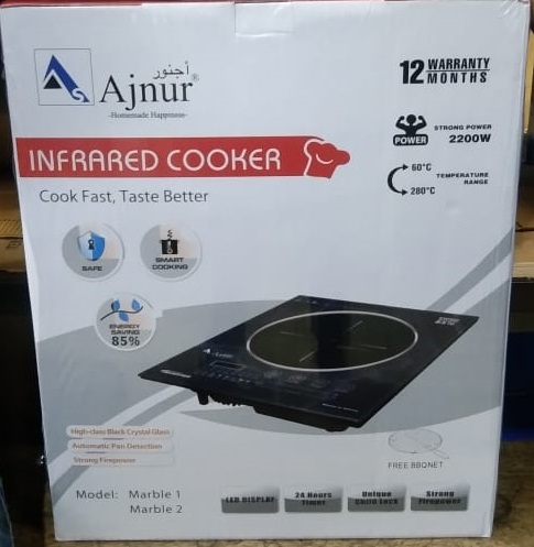 Picture of Ajnur MARBLE Infrared Cooker 2200WATT  INVERTER FOR ANY POT