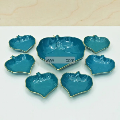 Picture of New design 7 Pcs Custard Set Sweet Bowl Set Including Serving Dish , Oven Proof porcelain Ceramic Porcelain Snack Bowl Set,Ceramic Soup & Firni Bati