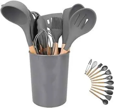 Picture of 12 pcs Silicone Spatula Sets Heat-Resistant Non-Stick Spatula with Iron Core for Baking