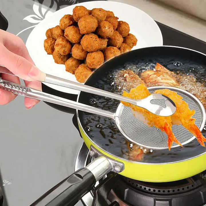 Picture of Kitchen Multi-purpose Filter Spoon Tongs Fried Food Strainer Clamp Colander Tool