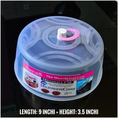 Picture of Microwave Food Cover/Food Plate Cover Splatter Guard Non Stick Plastic Clear Dish Lid - 1 Pcs - Kitchen Rack - Kitchen Rack - Oven Cover