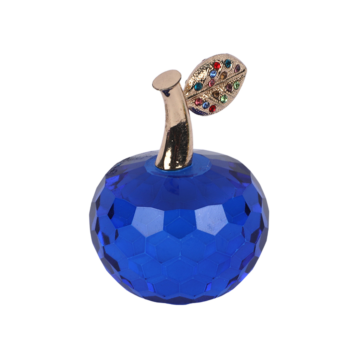 Picture of Crystal Apple Paperweight Ornament Home Decoration Collectibles Gift Blue 