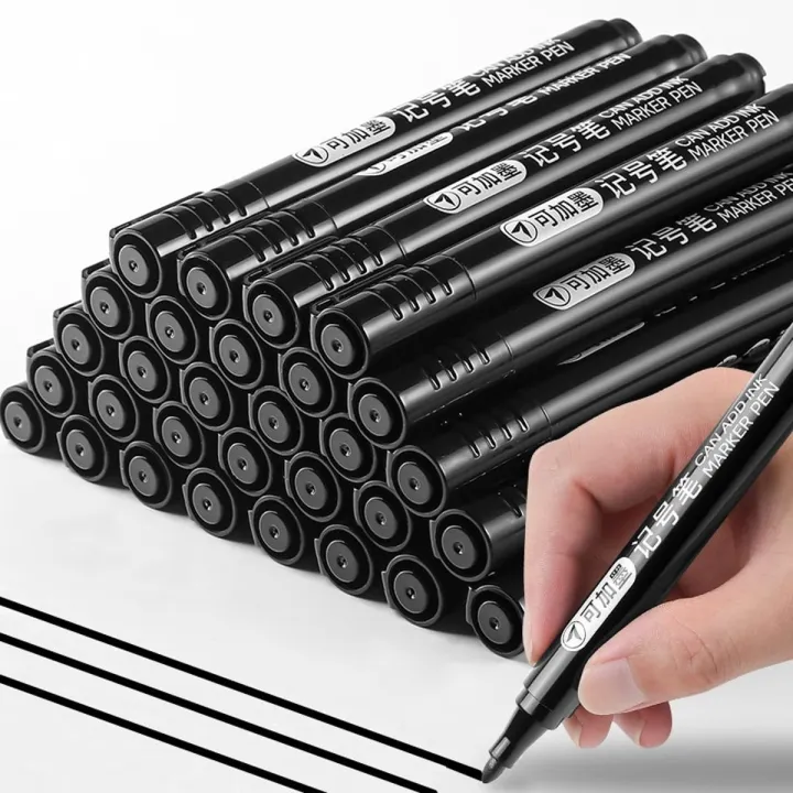 Picture of 12 Pieces Refillable Permanent Marker Pen