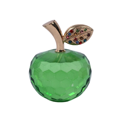 Picture of Crystal Apple Paperweight Ornament Home Decoration Collectibles Gift Green