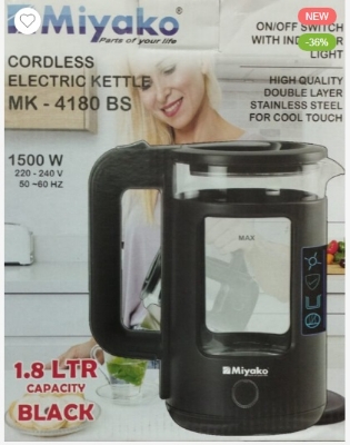 Picture of Miyako 1.8 Liter Electric Kettle MK-4180 BS