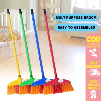 Picture of Plastic Broom Wails Cleaning Broom Long Metal Handle Floor Sweeper