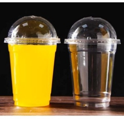 Picture of 500PCS One time Plastic Juice Glass OR Cake jar 350 Ml With Lid