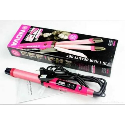 Picture of Nova Professional 2 In 1 Hair Curler & Straightener Large Size Model 1818
