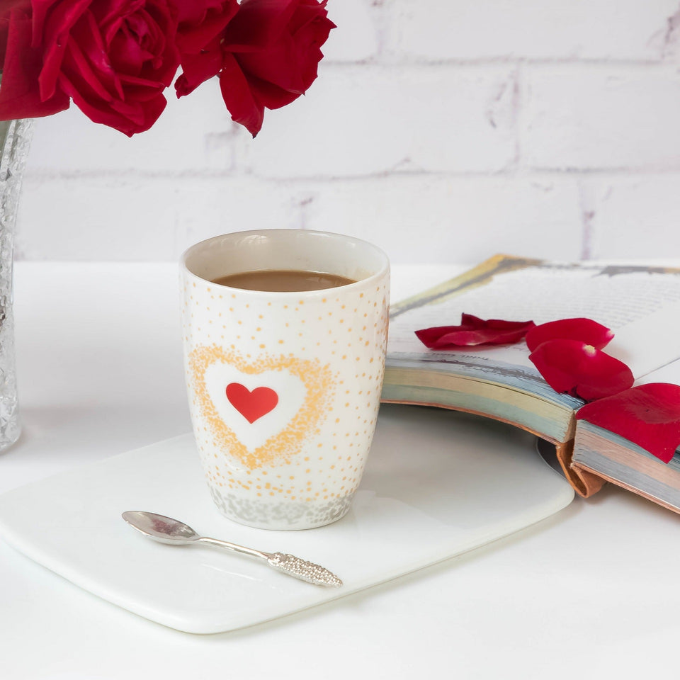 Picture of 2 Sprinkled Heart Mugs For Couple